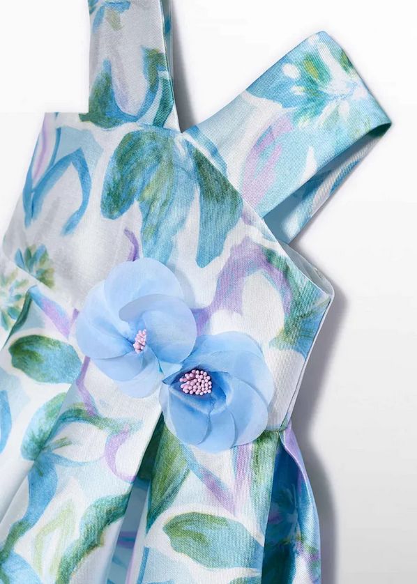 Abel & Lula 5052 Girl's SLV Stamp Mikado Dress