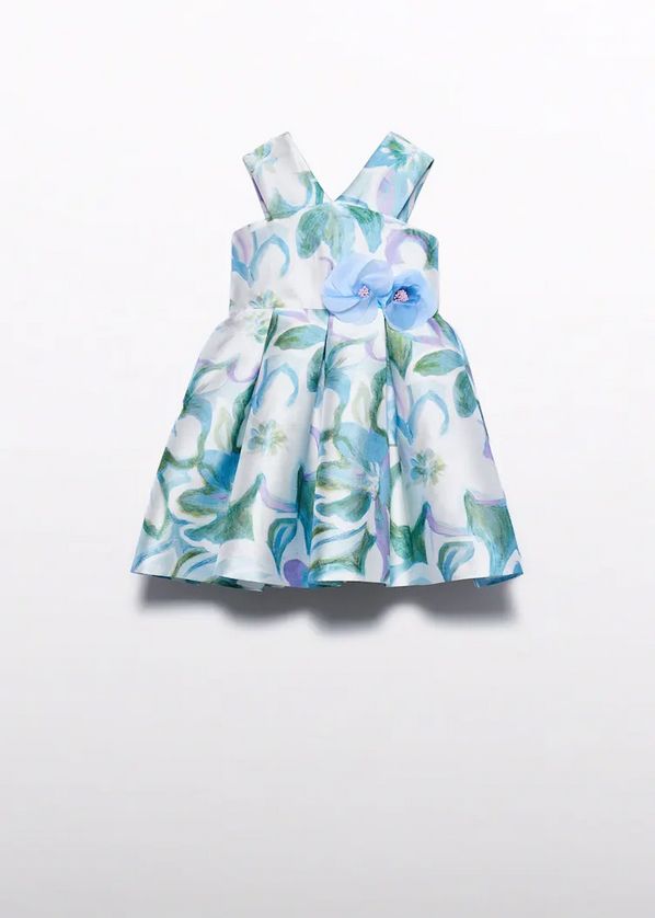 Abel & Lula 5052 Girl's SLV Stamp Mikado Dress