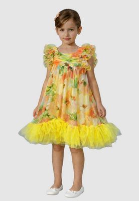  Abel &amp; Lula 5040 Girl's Tulle Floral Dress/