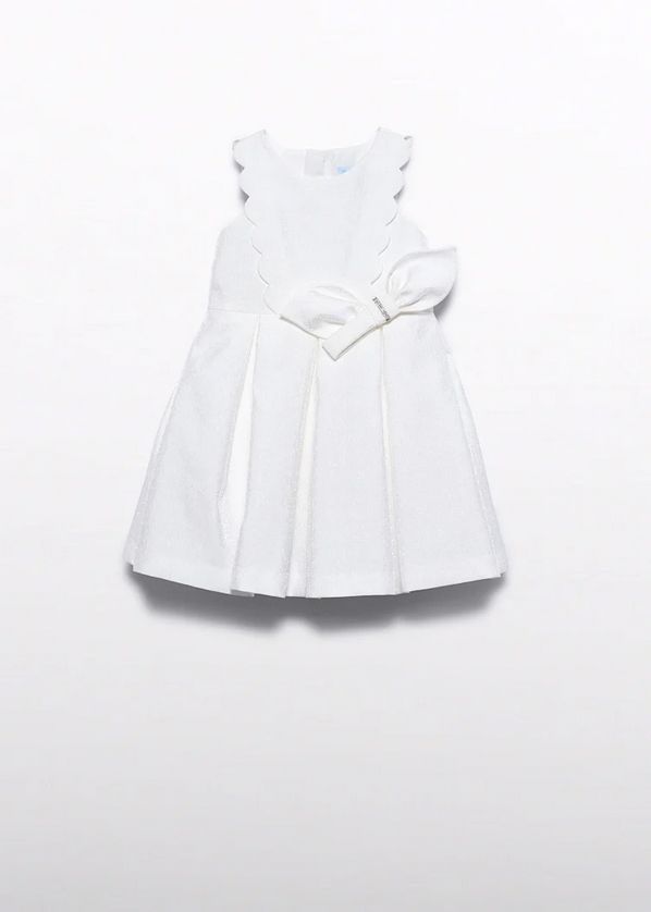 Abel & Lula 5053 Girl's SLV Shimmer Bow Dress