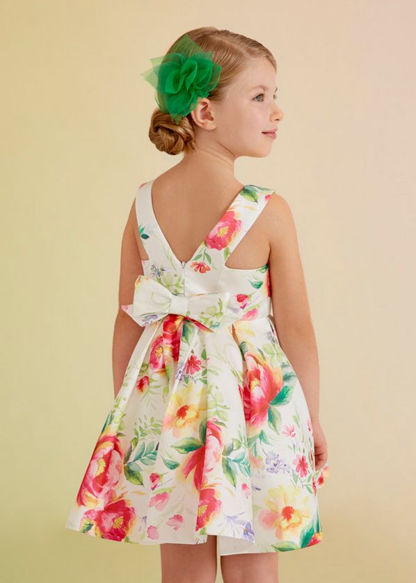 Abel & Lula 5050 Girl's SLV Belted Tulle Dress