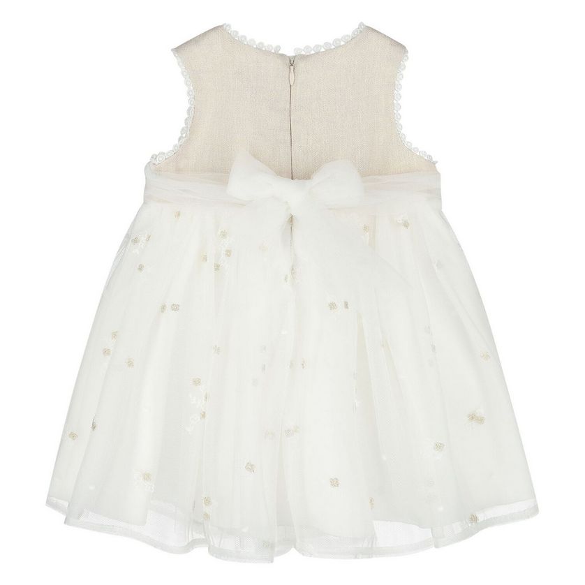 Abel & Lula 5001 Baby Girl's Mesh Flower Detail Dress