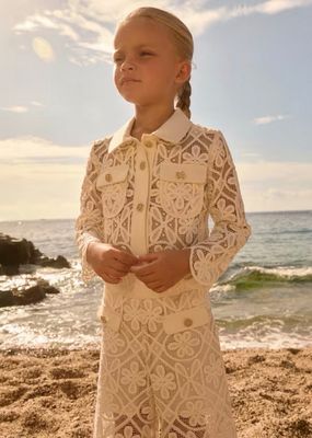  Abel &amp; Lula 5288 Girl's 2PC Formal Knit Jumpsuit Set/