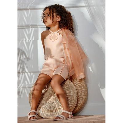 Abel & Lula 5209 Girl's 2PC Formal Bermuda Crepe Set