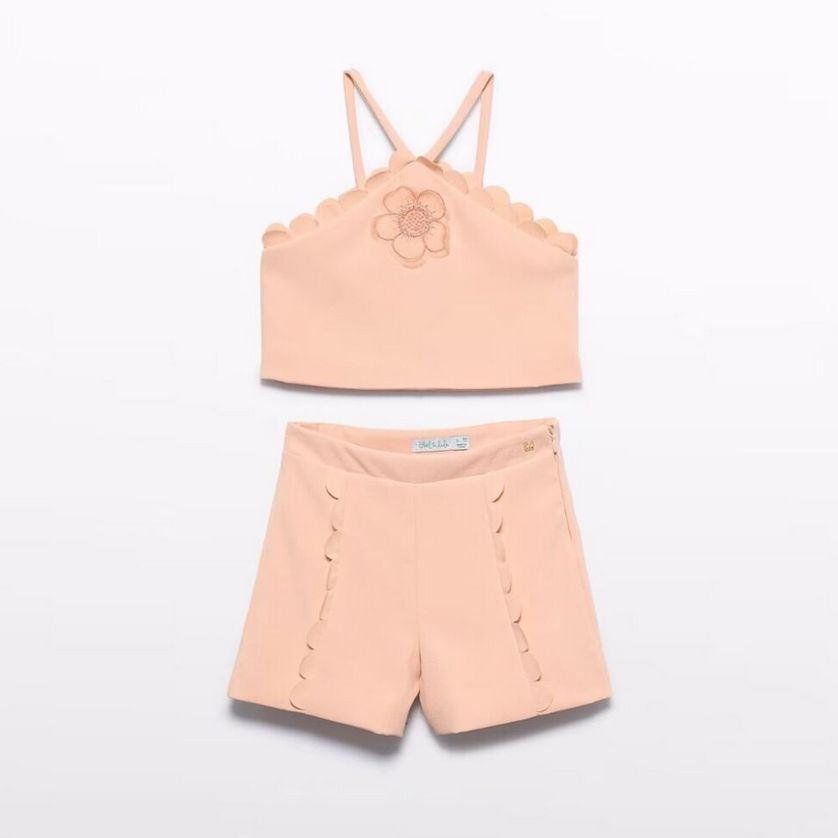 Abel & Lula 5209 Girl's 2PC Formal Bermuda Crepe Set