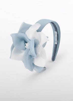 Abel &amp; Lula 5477 Girl's Organza Flower Diadem Headband/