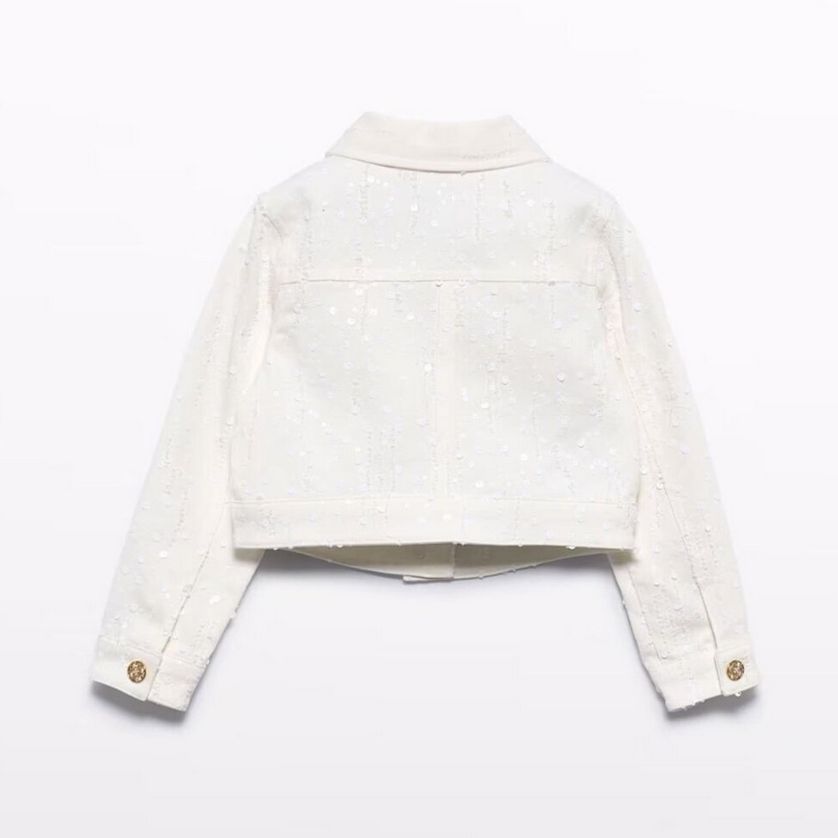 Abel & Lula 5395 Girl's Sequin Jean Jacket