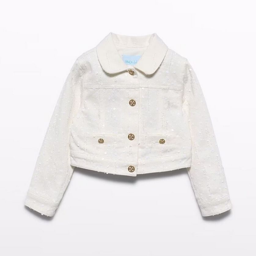 Abel & Lula 5395 Girl's Sequin Jean Jacket