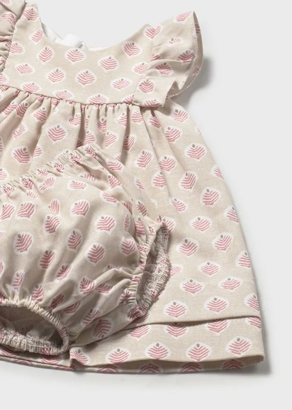 Mayoral 1803 Baby Girl's Short Sleeve Knit Dress w/ Diaper Cover Set
