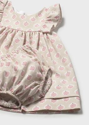 Mayoral 1803 Baby Girl's SS Knit Dress w/ Diaper Cover Set/