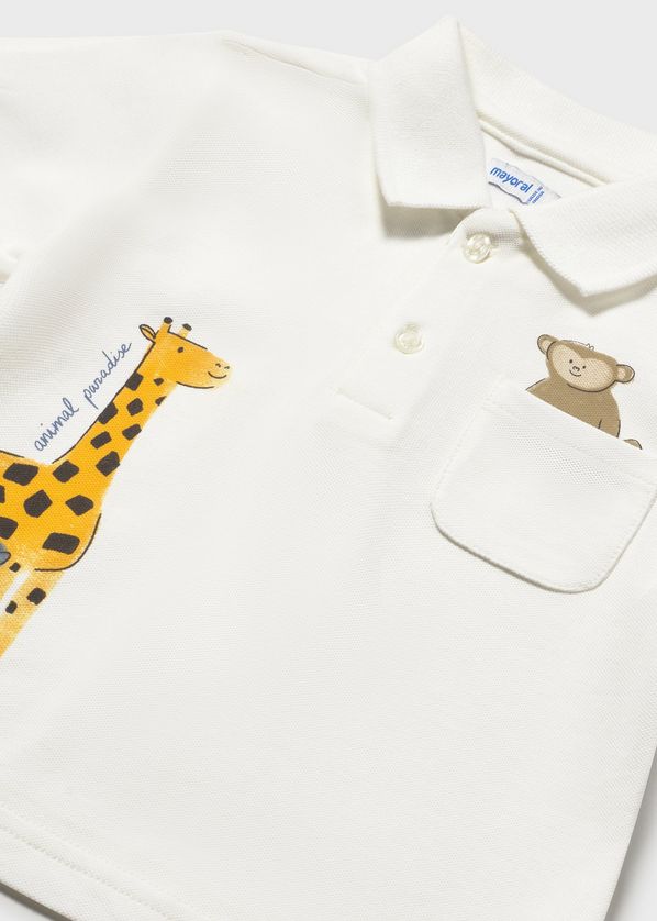 Mayoral 1108/1524 Baby Boy's Animal Print Polo & Jogger Pant Set