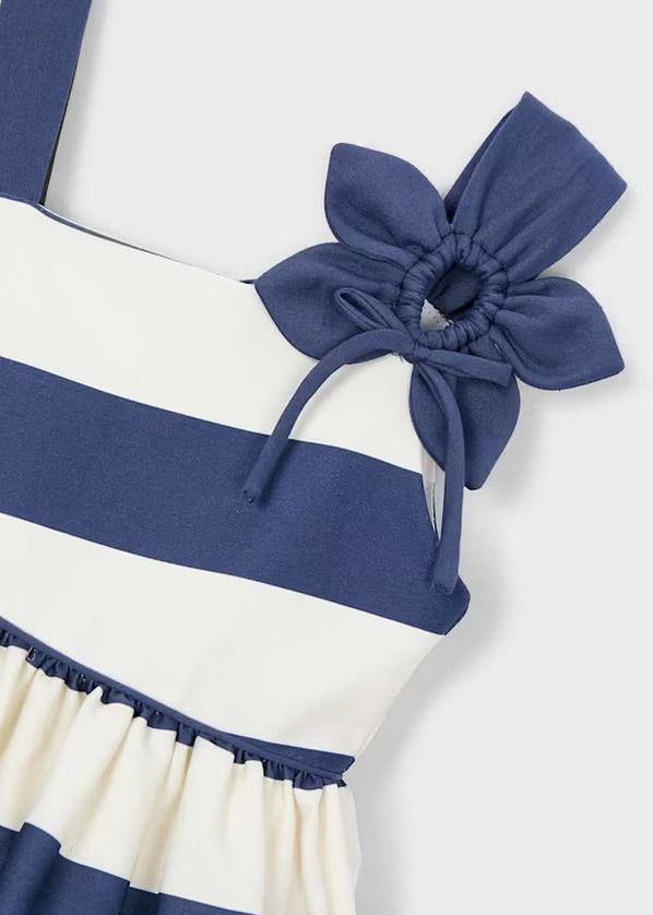Mayoral 3924 Girl's Assymetrical Stripe Dress
