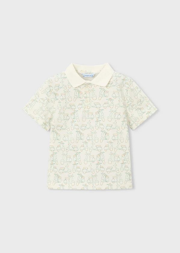Mayoral 3104 Boy's Short Sleeve Printed Polo