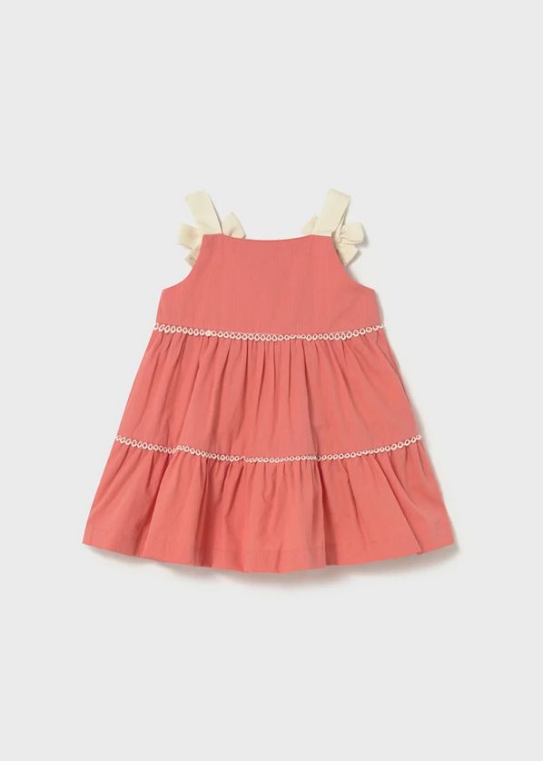 Mayoral 1924 Baby Girl's Bow Straps & Lace Detail Dress