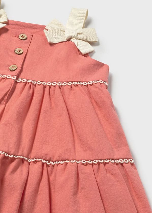 Mayoral 1924 Baby Girl's Bow Straps & Lace Detail Dress