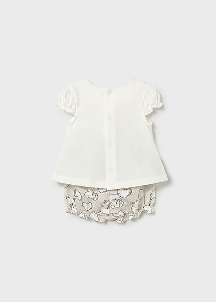 Mayoral 1642 Baby Girl's Short Sleeve Top & Diaper Cover Set 2PC – Trigo