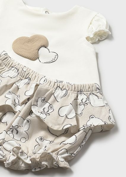 Mayoral 1642 Baby Girl's Short Sleeve Top & Diaper Cover Set 2PC – Trigo