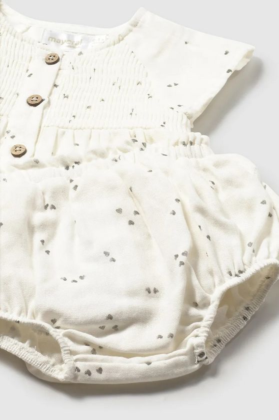 Mayoral 1286 Baby Girl's Short Sleeve Heart Print Top & Diaper Cover Set 2PC – Ceramica