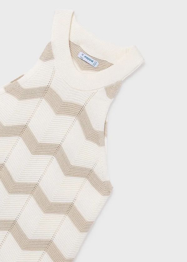 Mayoral 6907 Girl's Youth Zigzag Knit Halter Dress – Arena