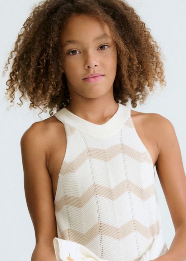 Mayoral 6907 Girl's Youth Zigzag Knit Halter Dress – Arena