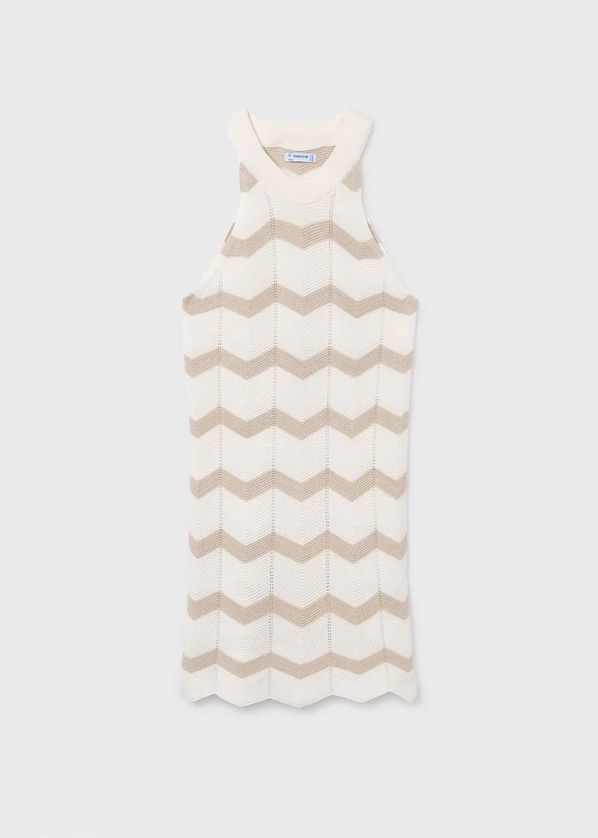 Mayoral 6907 Girl's Youth Zigzag Knit Halter Dress – Arena