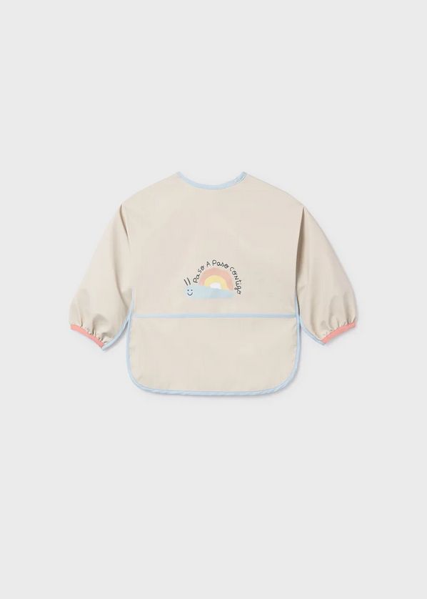 Mayoral 9065 Baby's Snail Print Bib w/Sleeves – Almendra 1