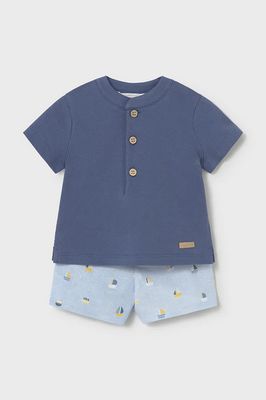 Mayoral 1281 Baby Boy's SS Polo & Boat Print Short Set 2PC/NAUTIC