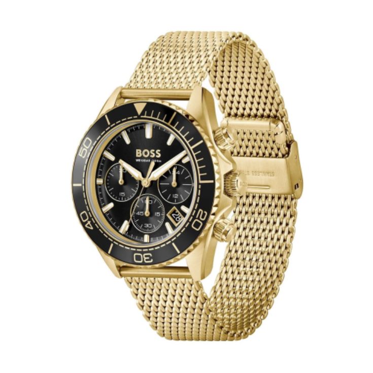 Boss 1514320 Gold Sealiner Watch with black dial