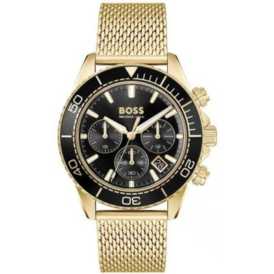 Boss 1514320 Gold Sealiner Watch with black dial