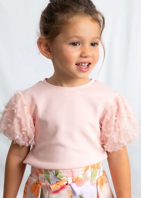 Mayoral 3001/3901 Girl's Junior SS T-Shirt & Tulle Skirt Set 2PC/BLOSSOM