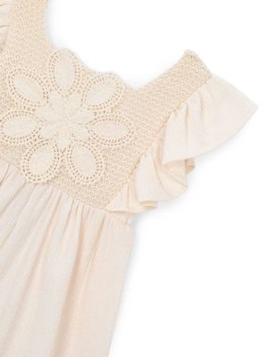 Mayoral 3888 Girls Ruffle SLV Crochet Dress/