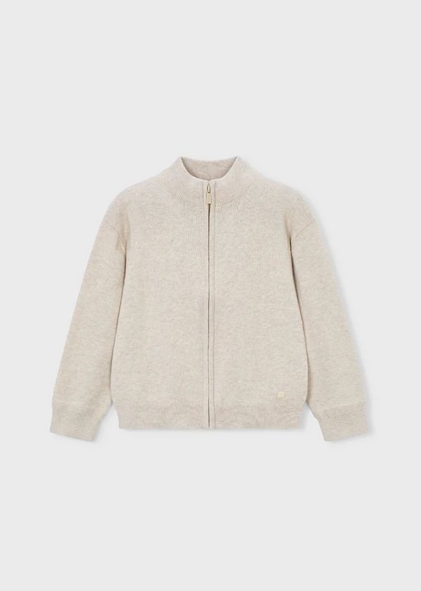 Mayoral 3382 Boys Knitted Mock Neck Zip-Up
