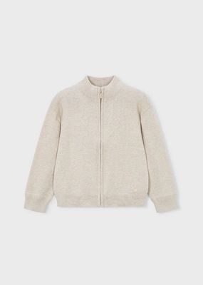 Mayoral 3382 Boys Knitted Mock Neck Zip-Up/