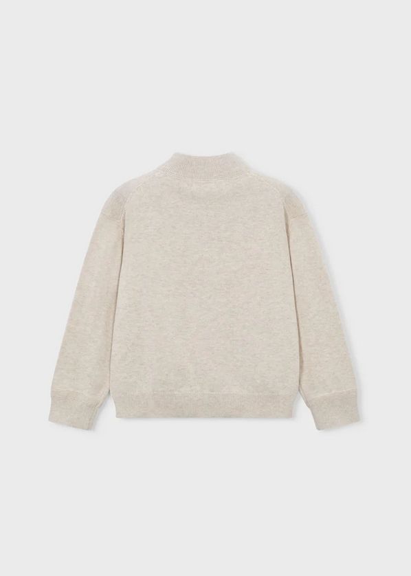 Mayoral 3382 Boys Knitted Mock Neck Zip-Up