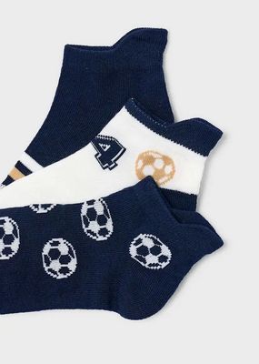 Mayoral 10183  Boys 3PC Sock Set/
