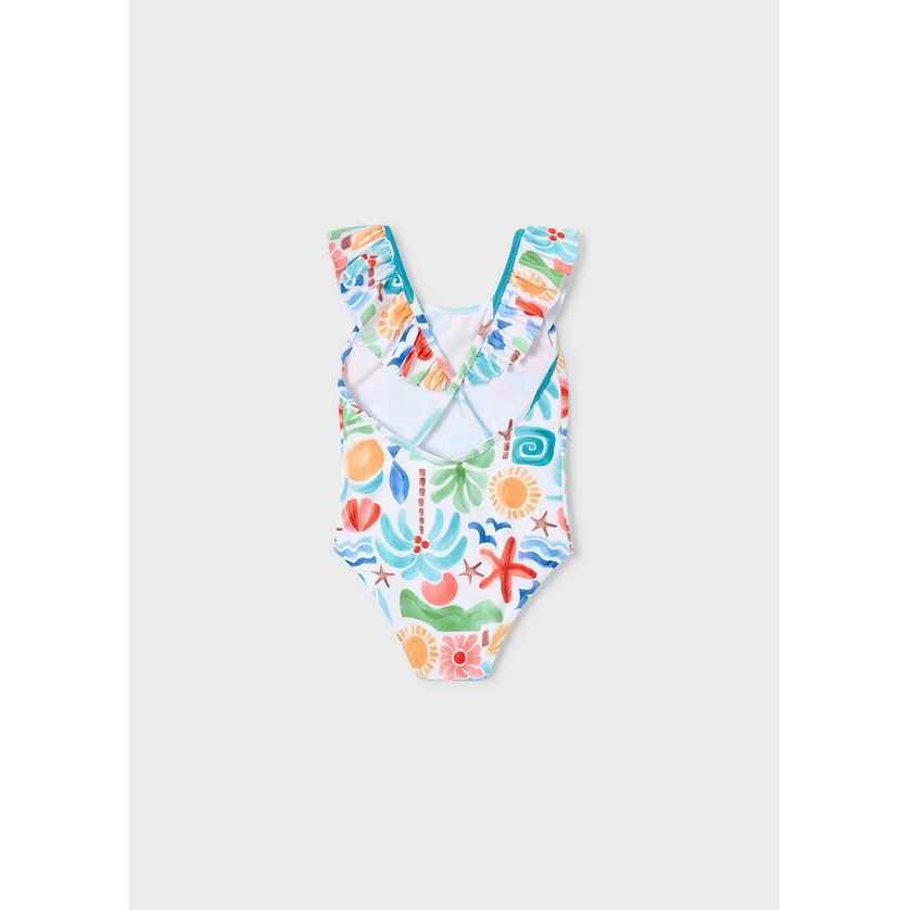 Mayoral 3738 Girls One Piece Pattern Swimsuit