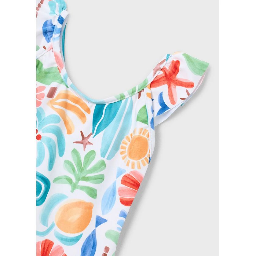 Mayoral 3738 Girls One Piece Pattern Swimsuit