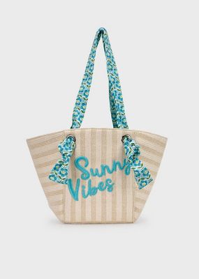 Mayoral 10208 Girl's OS Basket Beach Bag/