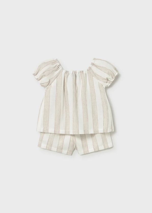 Mayoral 1211 Baby Girl’s Short Sleeve Linen Top & Short Set