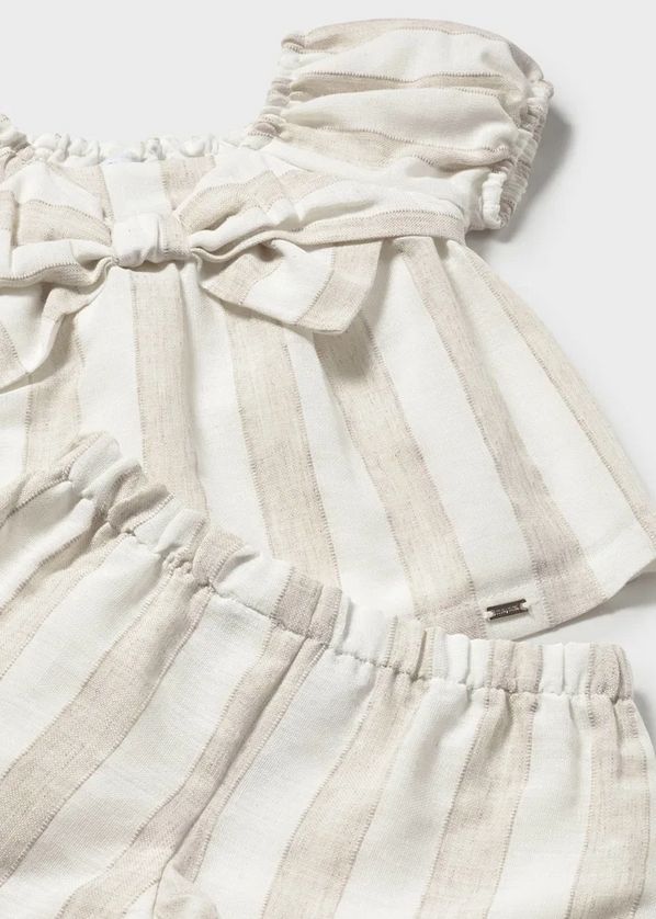 Mayoral 1211 Baby Girl’s Short Sleeve Linen Top & Short Set