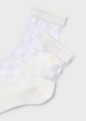Mayoral 10186 Girl's Mesh Socks/