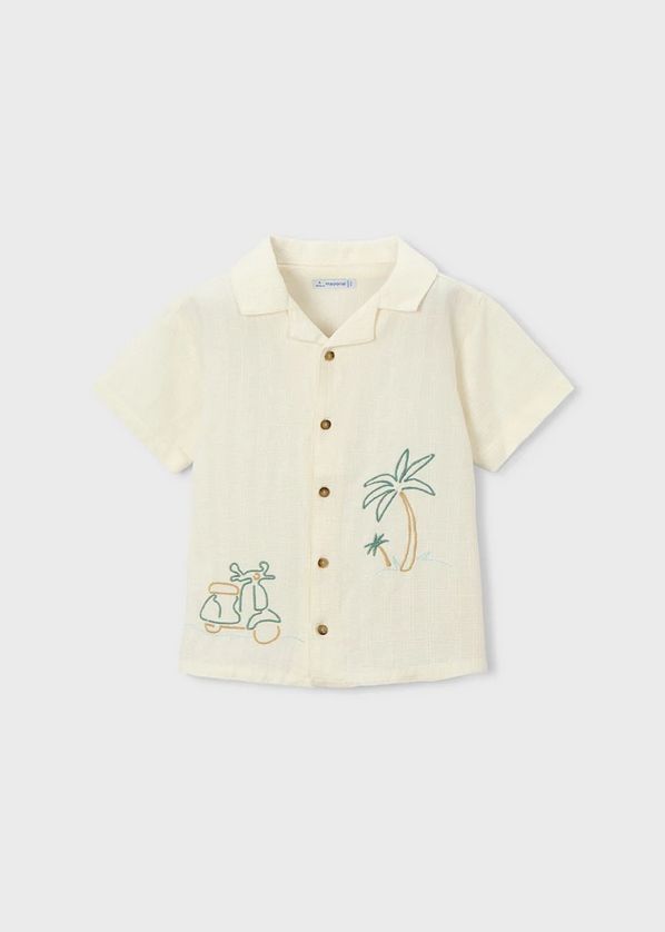 Mayoral 3114 Boys Embroidered Button Up Top