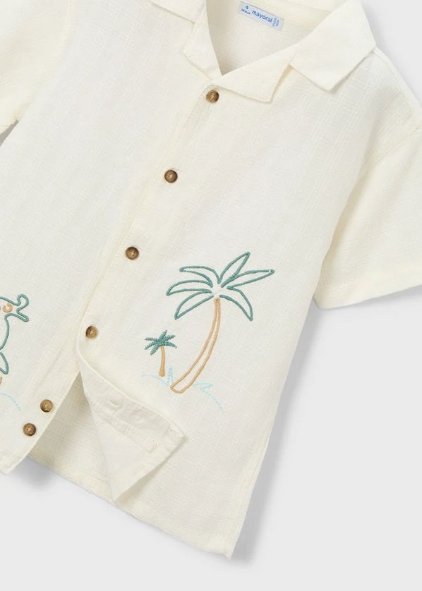 Mayoral 3114 Boys Embroidered Button Up Top