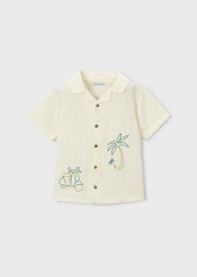 Mayoral 3114 Boys Embroidered Button Up Top/