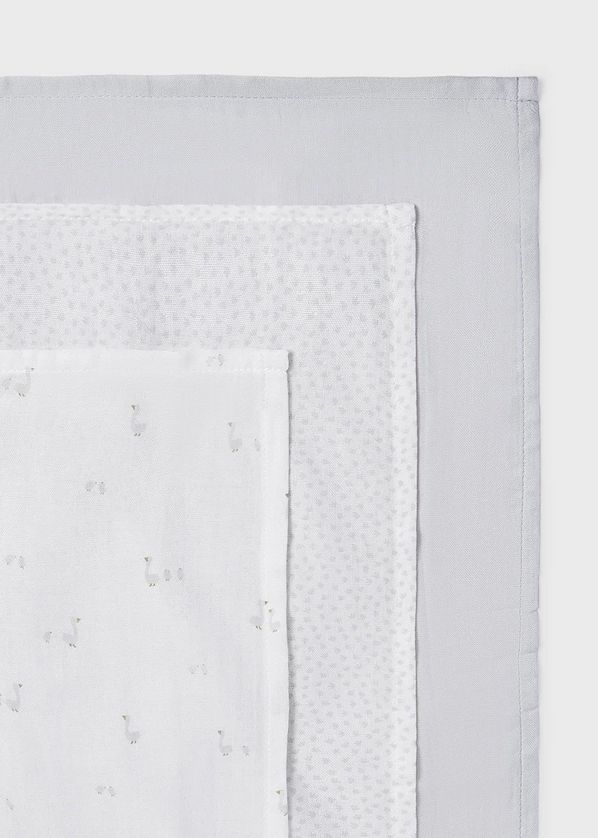 Mayoral 9060 Baby's Small Bamboo Muslin Cloth Set 3PC 46x46"