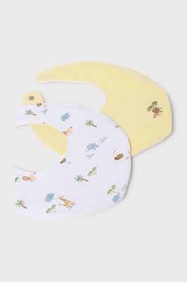 Mayoral 9073 Baby's Wild Animal Print & Solid Yellow Bib Set 2PC/SUNNY 3M