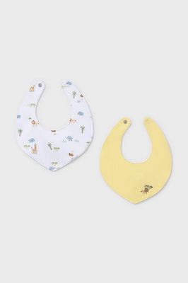 Mayoral 9073 Baby's Wild Animal Print &amp; Solid Yellow Bib Set 2PC/SUNNY 3M
