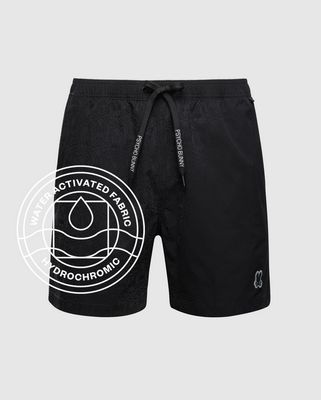 Psycho Bunny B6W453F200 Men's Hydrochromic Printed Swim Trunks