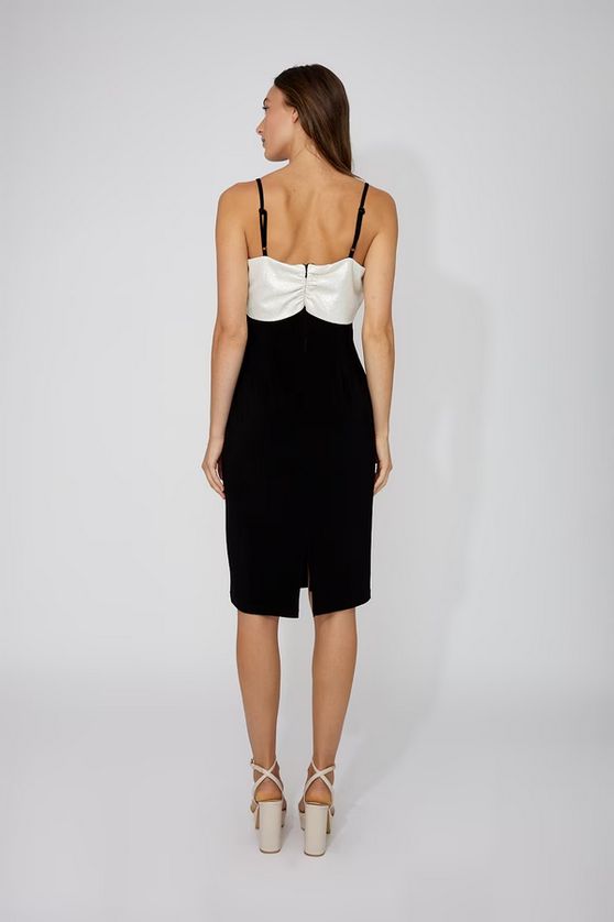 Frank Lyman 268100 Women's Knee-length Bodycon Dress – Black & Lt Gold