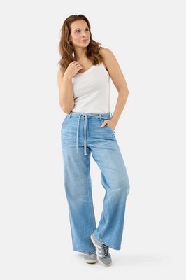 B. Copenhagen 220080 Women's Wide Leg &amp; Light Wash Denim Jeans/